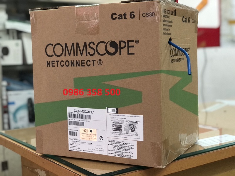  Một số Hình ảnh thực tế cáp mạng Cat6 Commscope UTP chính hãng